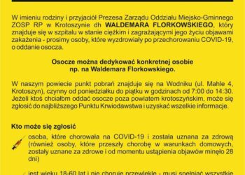 Potrzebne osocze ozdrowieńców!