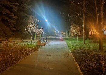 W parku zmodernizowano oświetlenie