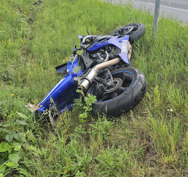 Motocyklista trafił do szpitala