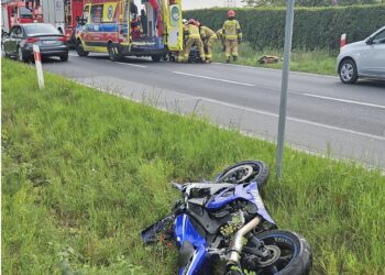 Motocyklista trafił do szpitala