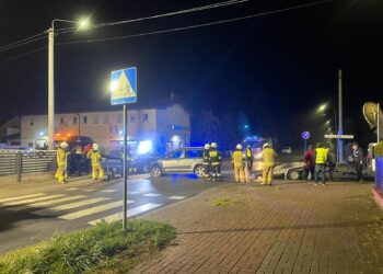 Wypadek na ulicy Grudzielskiego w Krotoszynie