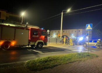 Wypadek na ulicy Grudzielskiego w Krotoszynie