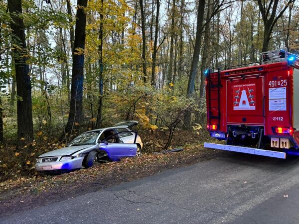 Wypadek drogowy w Kobiernie