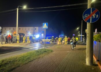 Wypadek na ulicy Grudzielskiego w Krotoszynie