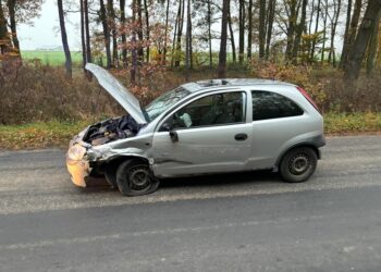 Wypadek drogowy w Kobiernie