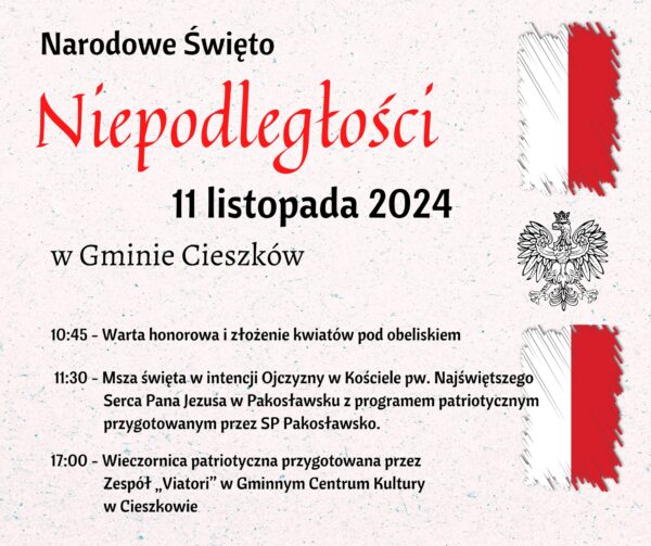 Obchody Dnia Niepodległości w Gminie Cieszków