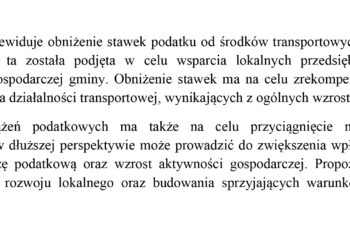 Rada gminy Cieszków obniża stawki podatków od środków transportowych